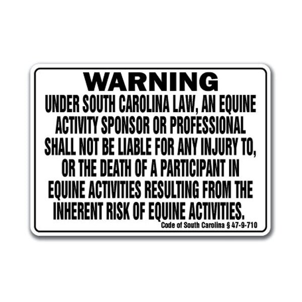 Signmission 14 in Height, 10 in Width, Plastic, 10" x 14", WS-South Carolina Equine WS-South Carolina Equine - main